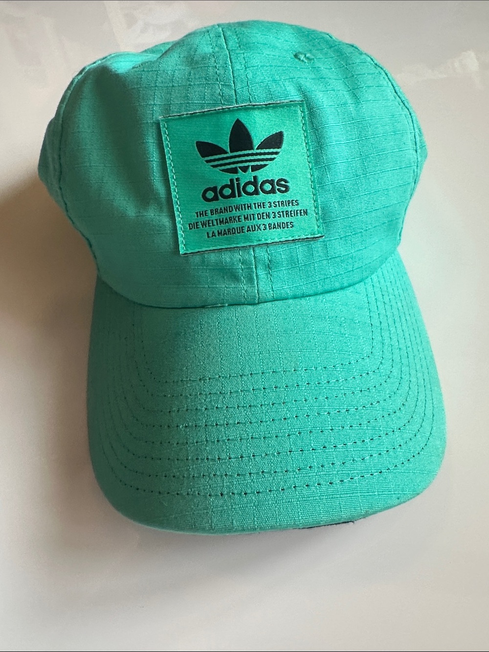 adidas Unisex Teal Green Cap with Trefoil Patch